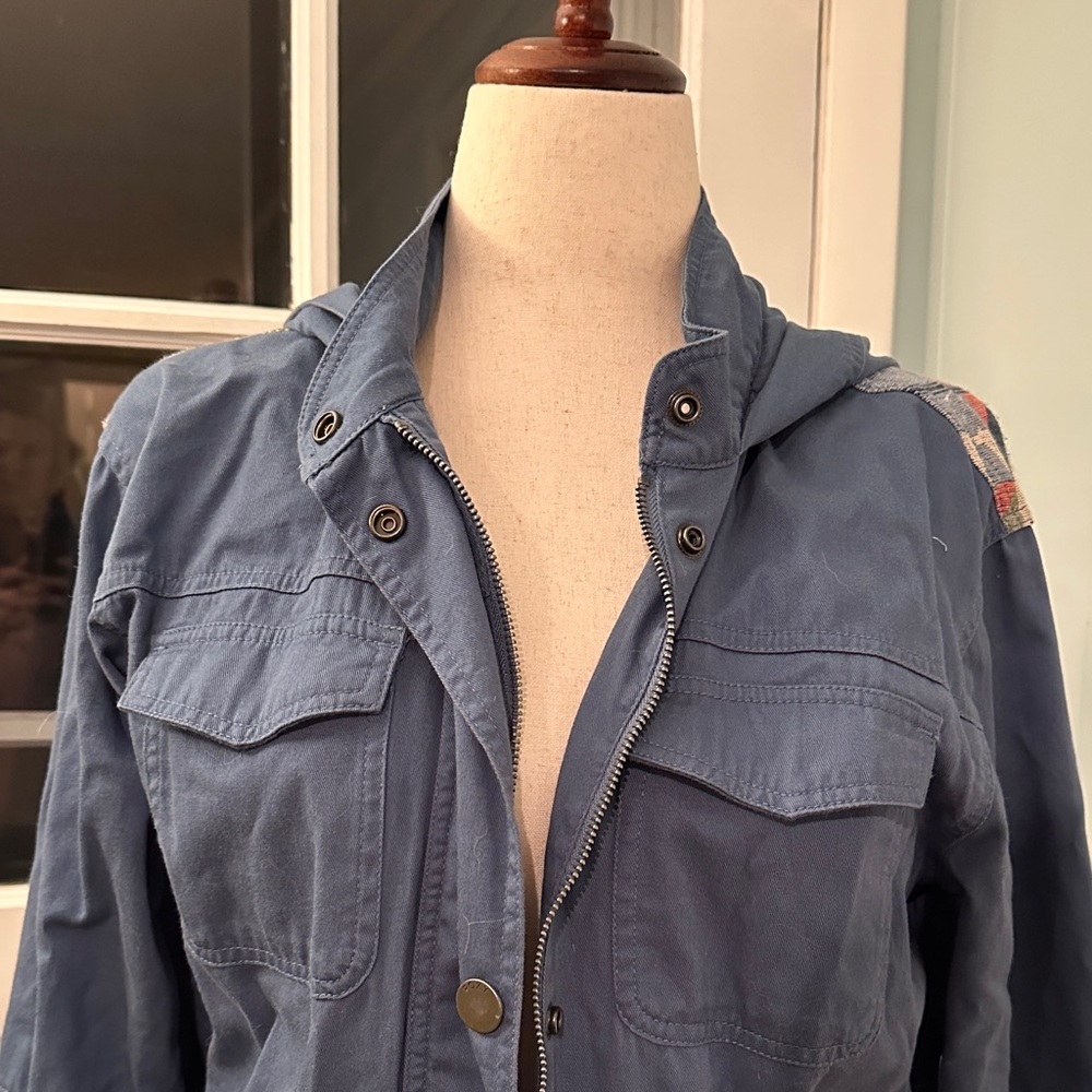Roxy Blue Sultanis Jacket with Multicolor Pattern - Picture 3 of 7